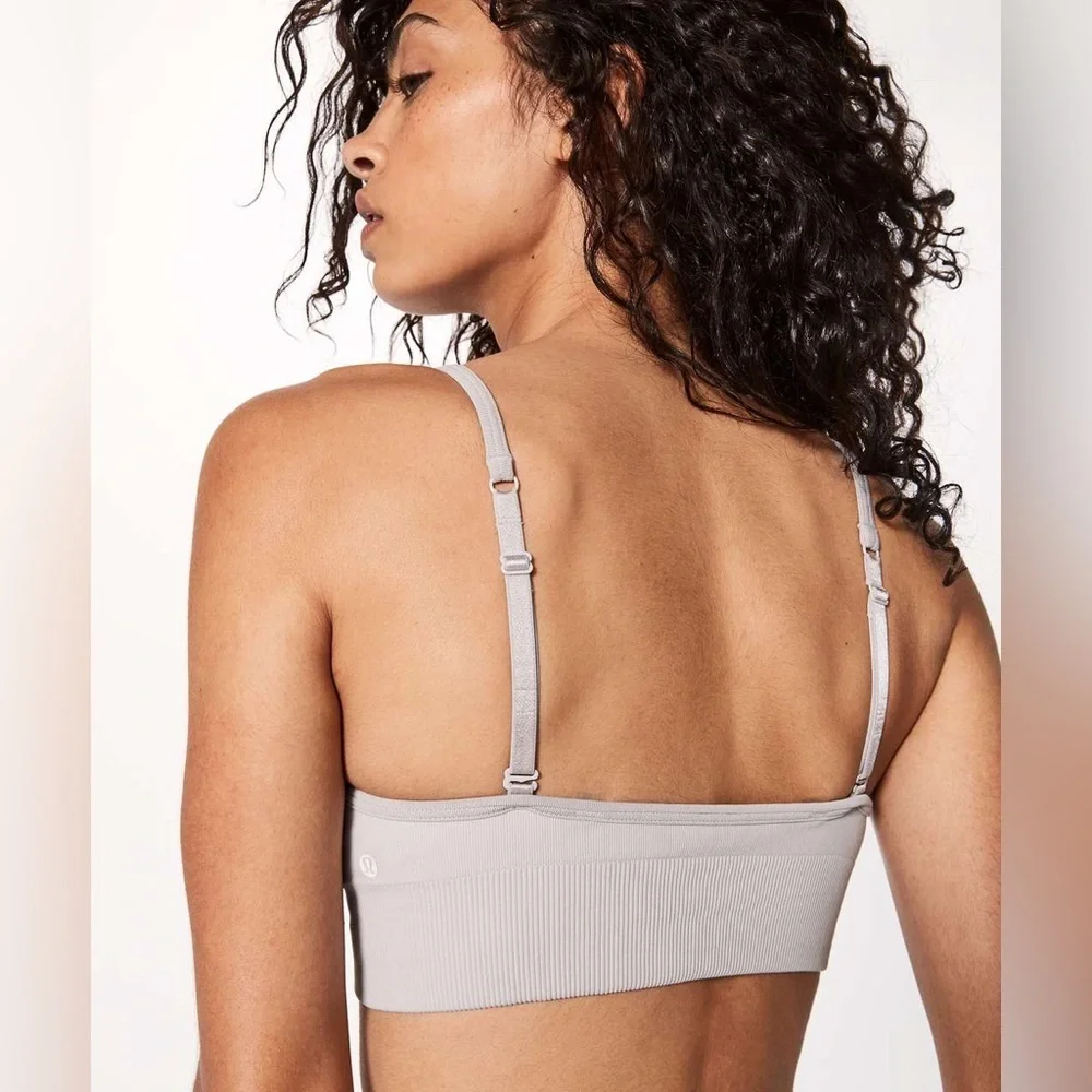 Lululemon Gray Awakening Bra Taryn Toomey Size 2 - Picture 3 of 8